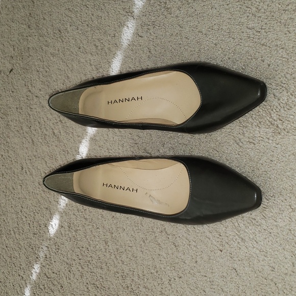 Hannah 7 shiny deep grey pumps barely wore career - Picture 4 of 7